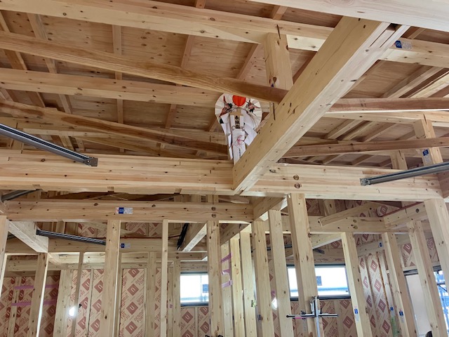 上棟幣を取り付けました。一宮市