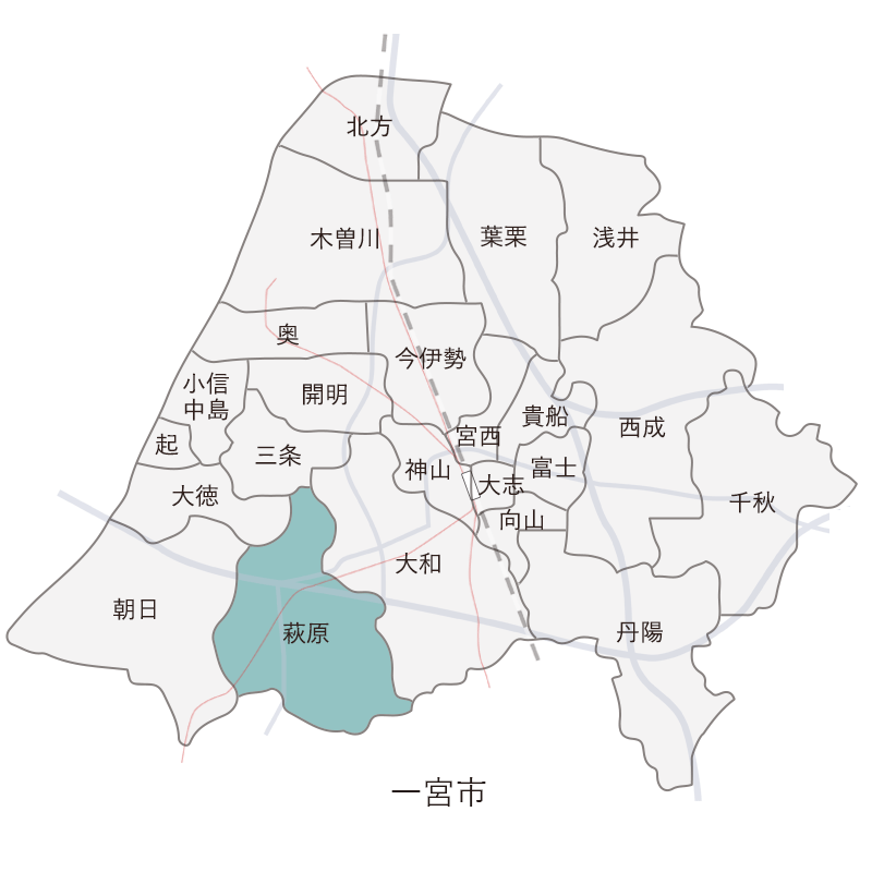 愛知県一宮市萩原