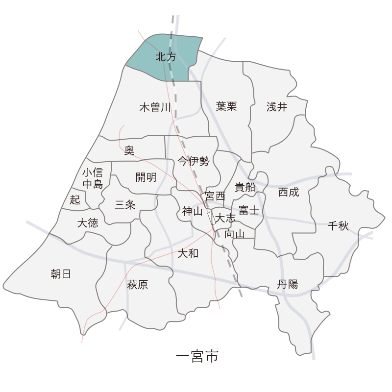 愛知県一宮市北方