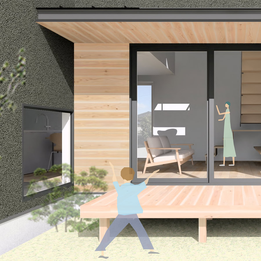 L字がつくる奥行きと落ち着き