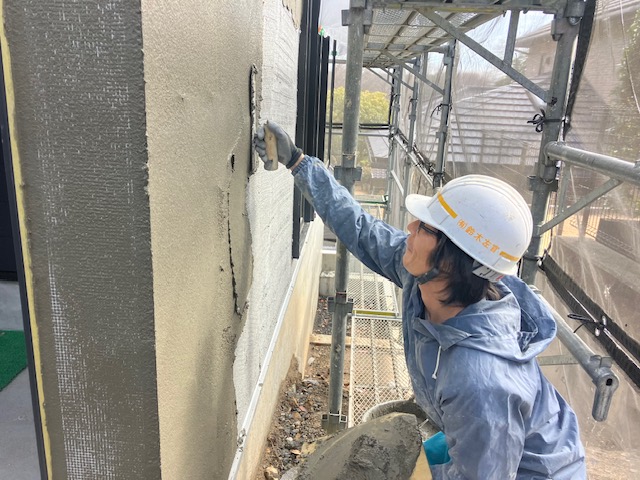 塗り壁工事を行っています。名古屋市