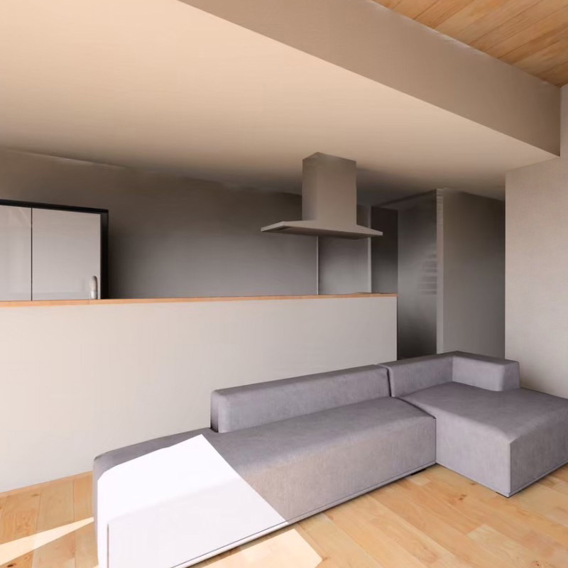 一枚屋根が包む、ひと続きの空間構成