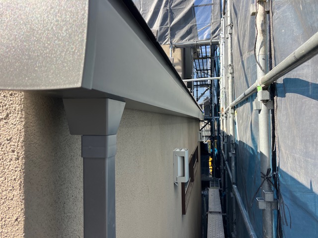 外壁仕上げ工事　樋工事　一宮市